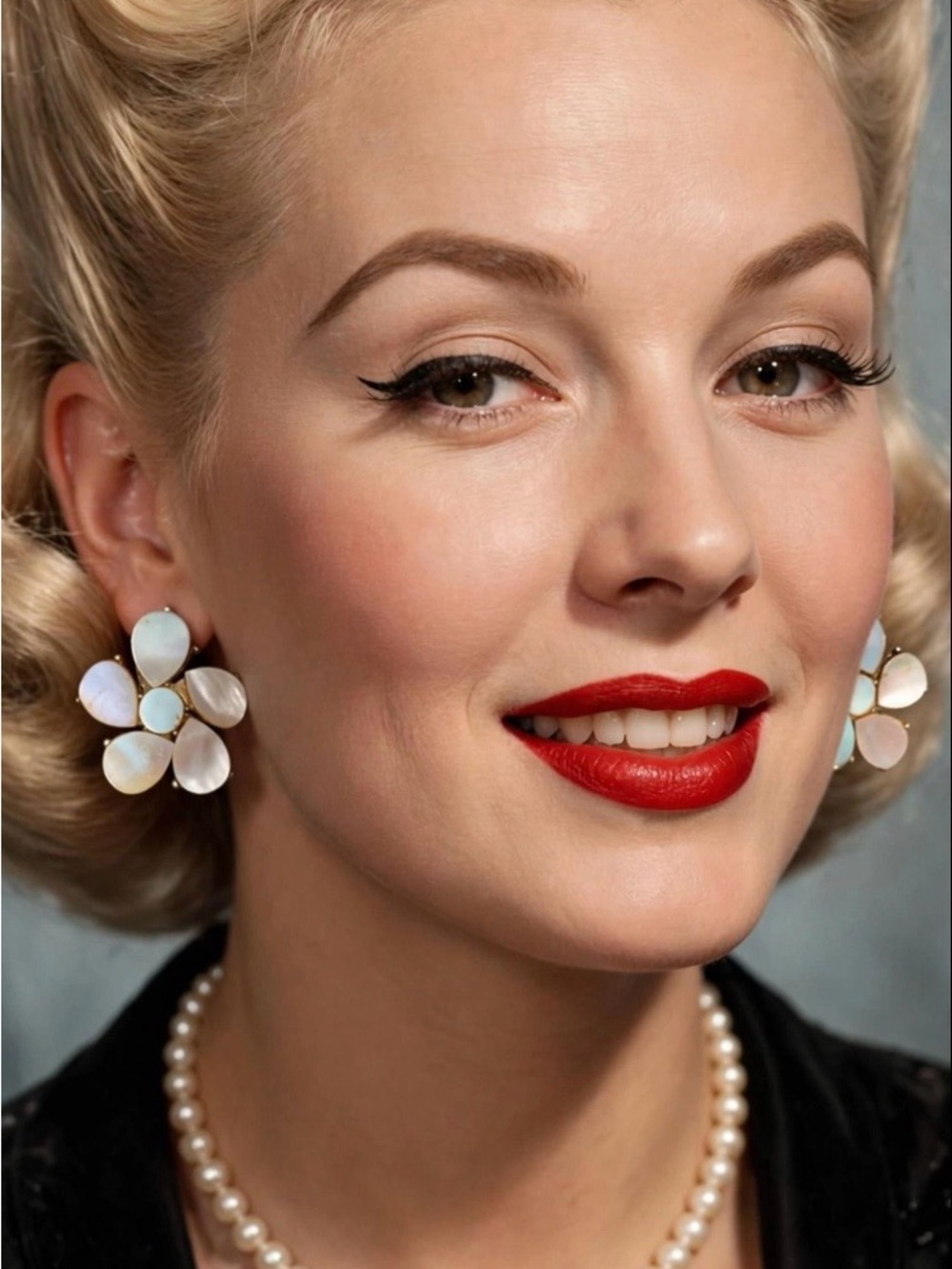 Vintage 50’s Glamorous Costume Clip-On Earrings - Picture 10 of 10